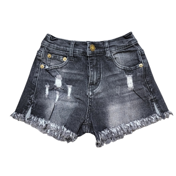 NWT Arshiner Distressed Black Denim Shorts - Picture 1 of 5